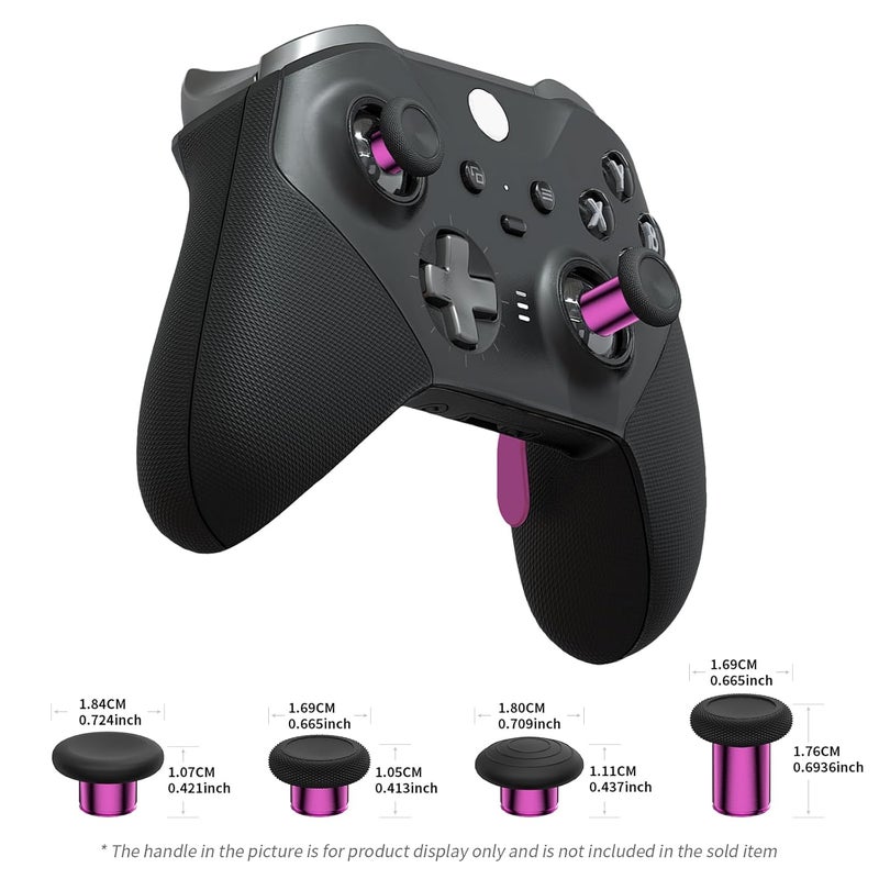 KD.FLY 13-in-1 Metal Thumbsticks Replacement Kits for Xbox Elite Series 2, Xbox Elite 2 Controller Accessories, Includes Magnetic Joysticks, Paddles, Silicone Caps, Storage Bag, Magenta - Image 4